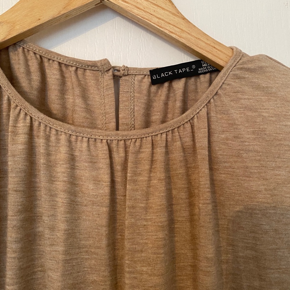 Elegant Tan Sleeveless Dress